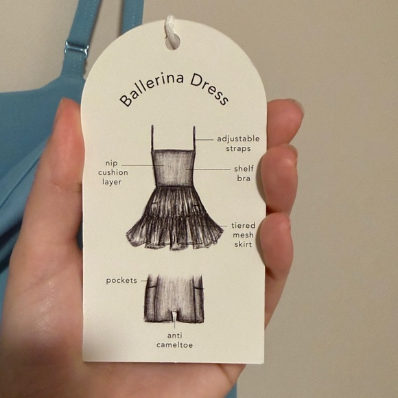 NWT Dusty Blue Blogilates Tulle Athletic Dress - Picture 5 of 7